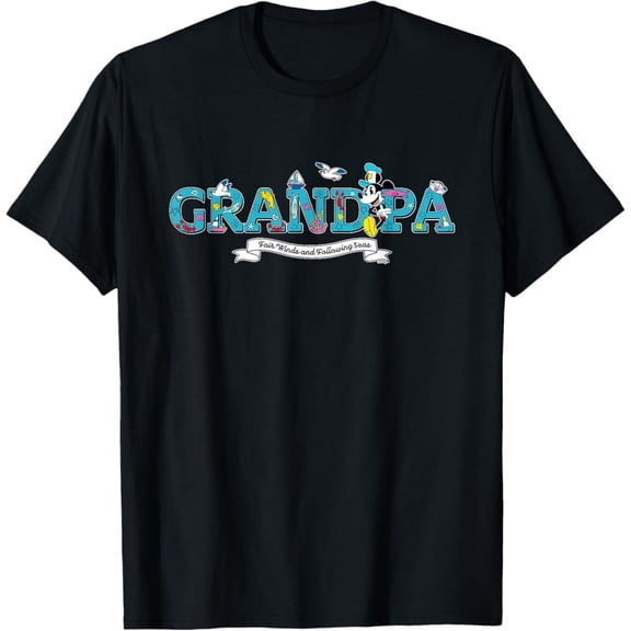 Vintage Disney Cruise Nautical Family Trip Vacation Grandpa T-Shirt Perfect Gifts For Everyone