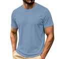 thumbnail image 5 of Jalioing Summer Casual T Shirts for Men Classic Solid Color Short Sleeve Crew Neck Basic Pullover Tee Mens Loose Tops, 5 of 7