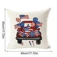 thumbnail image 3 of Dmlowu 4th of July Decorations Pillow Covers Comfortable Throw Pillow Covers Soft Warm 18x18 Pillow Cover for Living Room Bed Sofa, Patriotic Couch Pillow Covers for Independence Day, 3 of 6