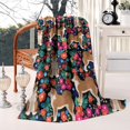 thumbnail image 4 of Shiba Inu Dog and Flower Floral Blanket,Comfortable Soft Flannel Throw Blanket,All Season,Warm Lightweight Blankets for Sofa Bed Couch Living Room Chair,50"x60"(130x150cm), 4 of 4