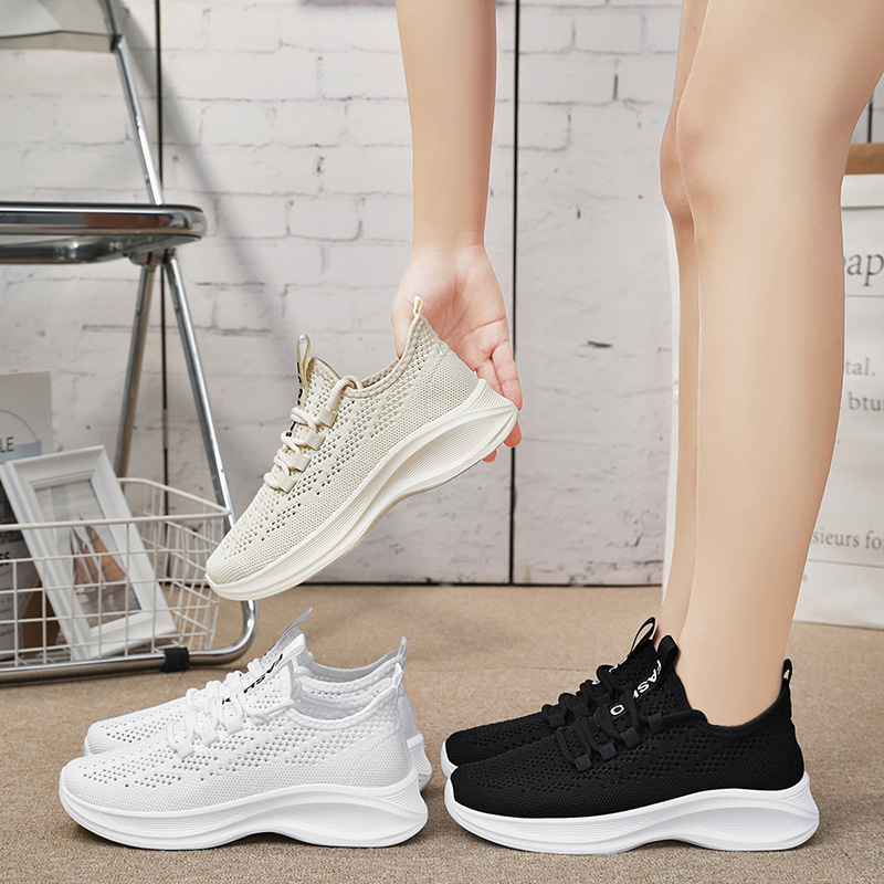 Summer 2024 flying woven breathable casual shoes fashion trend sports