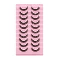 thumbnail image 2 of EXAXTA Fall Self Adhesive Eyelashes Wispy False Lashes Press-on Natural Look Faux Mink Lashes No Glue Needed Eyelashes Reusable Cat Eye Self Adhesive Eyelashes 10 Pairs, 2 of 5