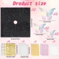 thumbnail image 2 of shiyou-Construction Paper kit for Graduation Cap Decorations with 12 Sheets Black Glitter Cardstock 3D Butterfly,Rhinestone Stickers for DIY Graduation Hat Topper Crafts Scrapbook Supplies, 2 of 4