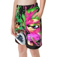 thumbnail image 2 of Splatoon Boys Swim Trunks Quick Dry Swimwear Surfing Bathing Suit Drawstring Elastic Waist With Mesh Lining, 2 of 7