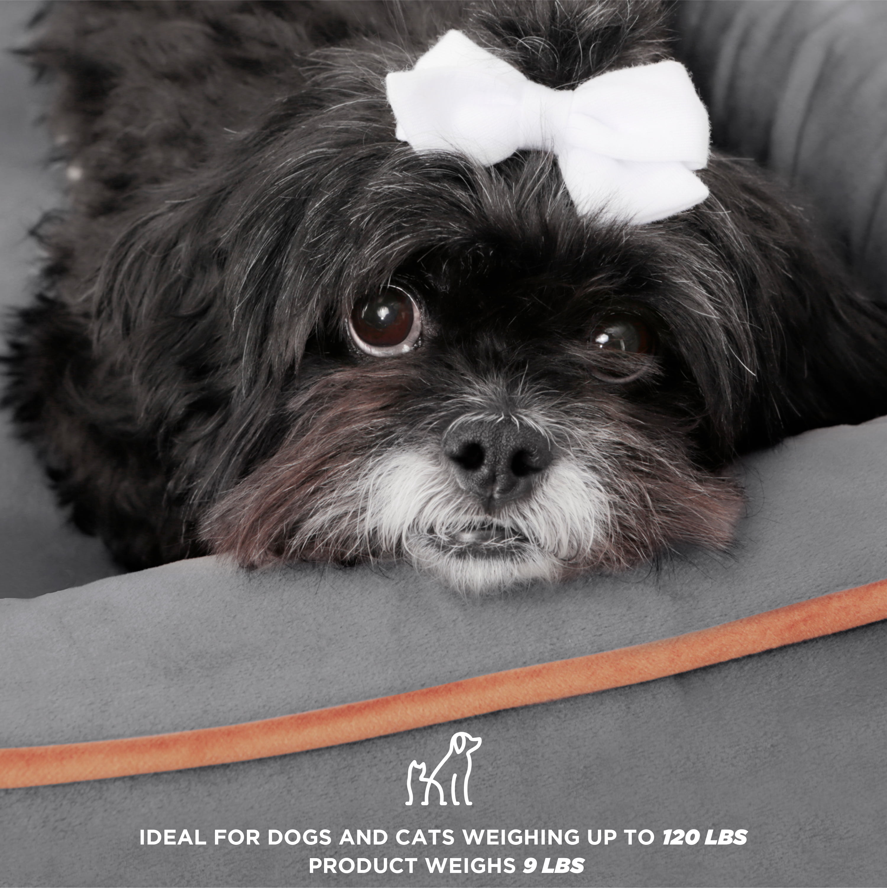 TailZzz Snuggle Pet Mattress | Large to Extra Large 2-in-1 Cool Gel Infused Dog Mattress