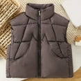 thumbnail image 2 of MuXiKeJi Boys Down Vest Thickened Sleeveless Jacket For Kids Outdoor Winter Wear Cold Weather Padded Garment, 2 of 7