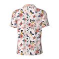 thumbnail image 3 of Xecao Rose Flowers for Mens' Casual Short Sleeve Button-Down Polo Shirts for a Classic Golf Look, 3 of 9