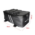 thumbnail image 2 of Bolsa para portaequipajes de bicicleta ROCKBROS, bolsa de transporte trasera para bicicleta, bolsa de equipaje impermeable negra, bolsas laterales plegables de 9-12 L con funda para la lluvia., 2 of 5