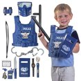 thumbnail image 1 of Disfraz de Policía Infantil para Juego de Rol 14 Piezas Juguetes de Policía con Placa de P The M World The M World, 1 of 2