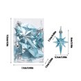 thumbnail image 3 of JeashCHAT 12 Pcs Christmas Star Ornaments, Plastic Eight Pointed Star Christmas Tree Decorations Nativity Stars Hanging Baubles Set Christmas Gifts, 3 of 6