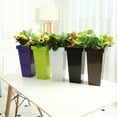 thumbnail image 5 of CUITING Plastic Flower Vase Tall Planters  Flower Pot  Patio Deck Indoor Outdoor Garden Tree Planters - 13.4 InchH (Green), 5 of 5