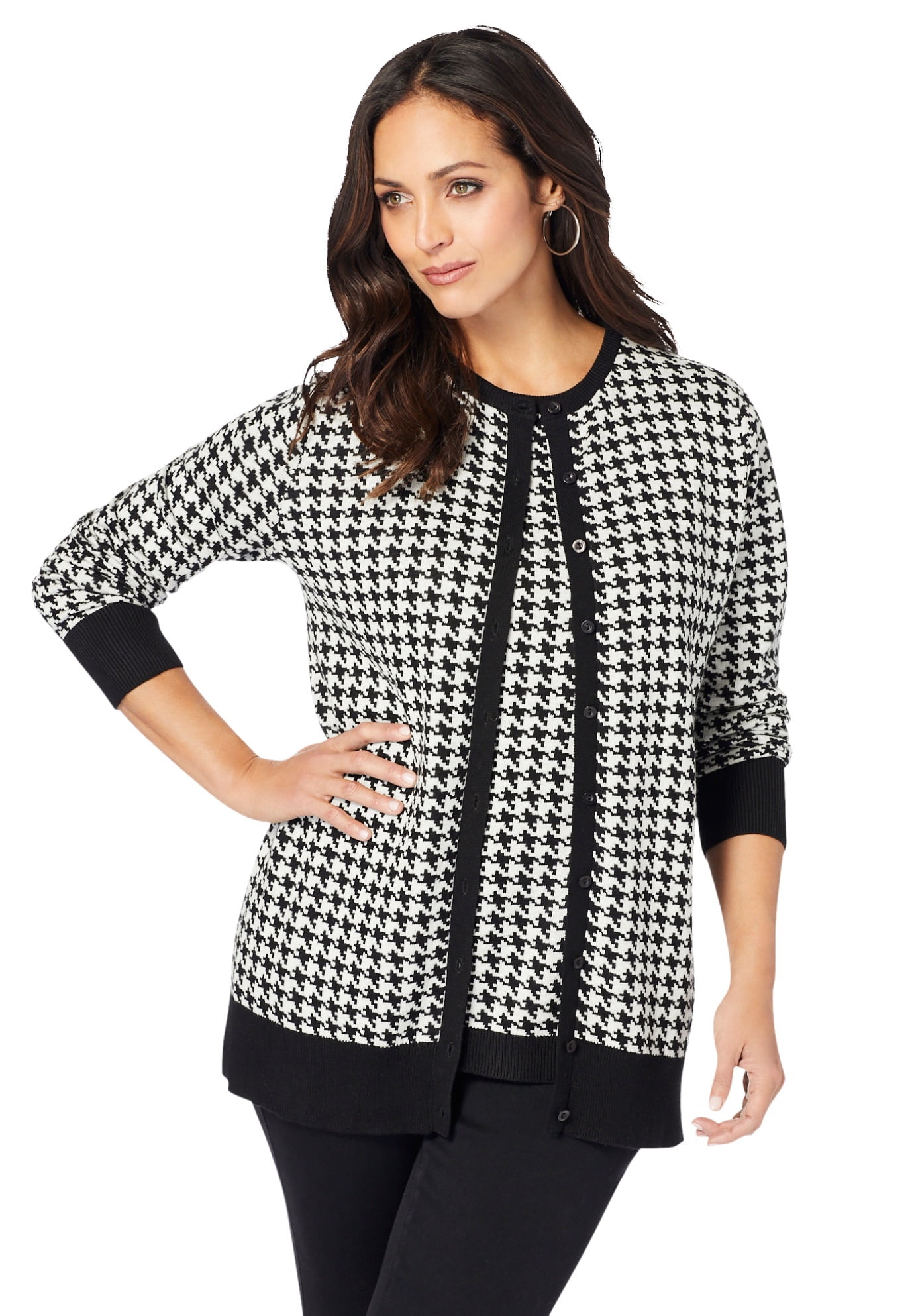 Fine Gauge Cardigan Sweater - Walmart 