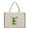 E, variant on Canvas Tote Bag with Pocket A to Z Printed Bag Initial Gifts for Sister Mom Friends Teacher