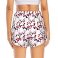 thumbnail image 2 of Lsque Cherry Blossoms Printed Women's Running Shorts with Liner Pockets,Elastic Quick Dry Workout Athletic Gym Yoga Shorts,Womens High Waist Shorts-Medium, 2 of 9