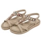 thumbnail image 1 of Sandalias planas bohemias Zapatos para caminar con flores de diamantes de imitación Zapatos de verano para mujer, 1 of 9