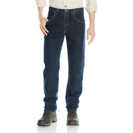 Wrangler Dark Mens 36x29 Straight Leg Stretch Jeans - Walmart.com