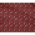 thumbnail image 4 of oneOone Cotton Flex Dark Red Fabric Leaves & Floral Clip Art Sewing Material Print Fabric By The Yard 40 Inch Wide, 4 of 4