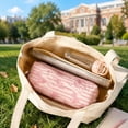 thumbnail image 7 of Bow Pencil Case Cute Pencil Pouch Soft Storage Bag Aesthetic Pattern Gift Makeup Pouch Cosmetic Bag for Women Adults Stripe, 7 of 7