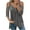Gray tops tees for womons, variant on Women's Cold Shoulder Tops For Summer Lace Sleeve Cutout T-Shirts Trendy Loose Fit Tunic Tops Zipper V Neck Blouses Blusas de Mujer de Moda
