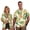 Coconut Tree, variant on Polynesian Couple Matching Outfit Men's Button Up Shirt Fashion Summer Beach Shirts Workwear and Women's Short Sleeve Shirts Light Hawaiian Outfits