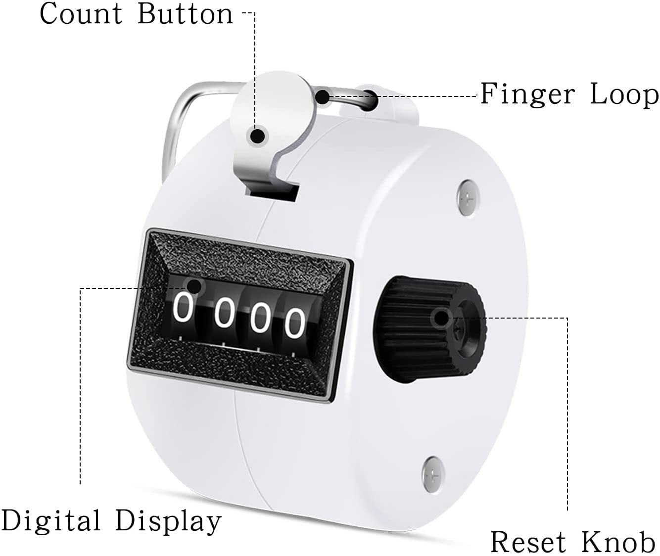12 Pcs Hand Tally Counter 4-Digit Lap Counter Clicker, Manual Mechanical  Handheld Pitch Click Counter with Finger Ring for School Golf & Knitting  Row