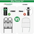 thumbnail image 4 of AMAGABELI GARDEN & HOME Decorative Garden Fence 18in x 7.5ft Coated Metal Outdoor Rustproof Landscape Wrought Iron Wire Border Fencing Folding Patio Fencing Flower Barrier Section Panel Decor Black, 4 of 7
