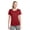 Scarlet Heather, variant on Scoop Neck Tee (LST360) Purple Heather, S