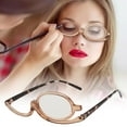 thumbnail image 3 of MezoJaoie Rotating Magnifier Makeup Glasses Single Lens Rotation Womens Cosmetic Eyeglasses Portable Presbyopia Glasses for Women Mom Grandma Wife Makeup Application typical, 3 of 9