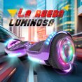 thumbnail image 2 of HOVERSTAR Bluetooth Hoverboard, LBW12A Color cromado o monopatín eléctrico de piel impresa con ruedas intermitentes LED, 2 of 5