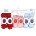 thumbnail image 2 of Hudson Baby Infant Girls Headband and Socks Giftset, Red Blue, One Size, 2 of 5