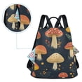 thumbnail image 5 of FORMRS Women's Travel Backpack Purse Anti-Theft Hidden Pockets Casual Shoulder Bag, Black Mushroom Pattern, 5 of 7