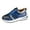 Blue, variant on Tennis Shoes Womens Lace up Splice Leather Fashion Sneakers Comfortable Nonslip Casual Running Athletic Shoes Blue Size 9.5