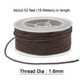 thumbnail image 2 of Unique Bargains Nylon Thread Twine Beading Cord 1.6mm Extra-Strong Braided Nylon Crafting String 16M/52 Feet, Coffee, 2 of 7