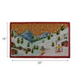 thumbnail image 3 of Coir Door Mat Winter Ski Village, 3 of 3