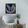 thumbnail image 5 of Fenyluxe Butterfly Crescent Moon Stars Canvas Wall Art Decor Ready To Hang for Room Home Decor 16x16in, 5 of 6