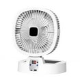 thumbnail image 2 of Ohmyroo 12 Inch Solar Powered Foldable Pedestal Fan 5000mAh Battery 5-Speed Personal Standing Fan With LED Light And Remote For Outdoor Camping, 2 of 9