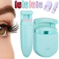 thumbnail image 1 of Blevora Mini Eyelash Curler, Portable Plastic Travel Eyelash Curler, Gentle Lash Tool for Lifted Lashes, Professional Travel Makeup Tools for All Eye Shapes (Green), 1 of 7