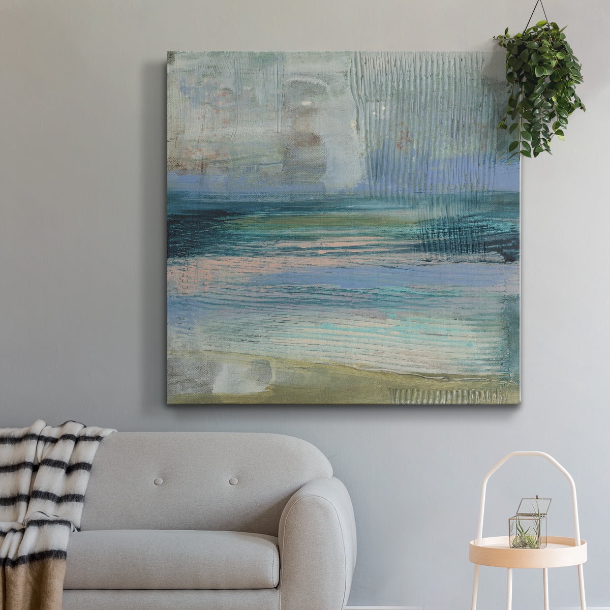 Wexford Home Textured Coastline I-Premium Gallery Wrapped Canvas, 32" x 32" - Ready to Hang