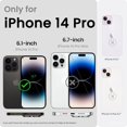 thumbnail image 2 of Compatible with iPhone 14 Pro Case 6.1, Slim Liquid Silicone 3 Layers Full Covered Soft Gel Rubber Phone Case Protective Cover with Microfiber Lining 6.1 inch-Black, 2 of 12