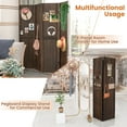 thumbnail image 6 of Costway 4-Panel Pegboard Display 5 FT Folding Privacy Screen with Solid Wood Frame Brown, 6 of 9