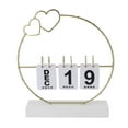 thumbnail image 2 of Modern Design Metal LED Perpetual Flip Calendar, Soft Lighting for Home Decor, Easy Operation, 2 of 7