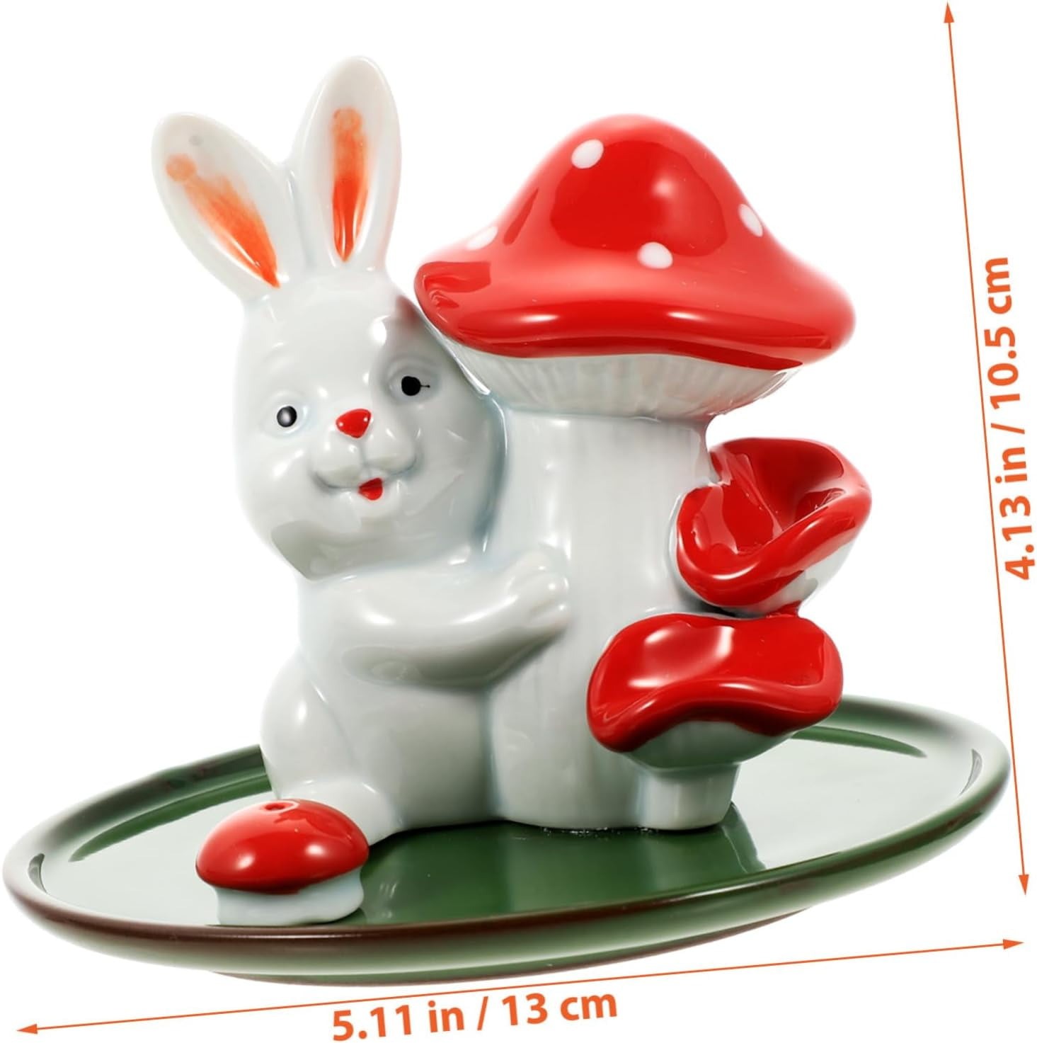 Rabbit Incense Holder, Handmade Incense Burner Holder, Ceramic Incense Holder for Incense Stick, Ash Catcher for Yoga and Home Decor