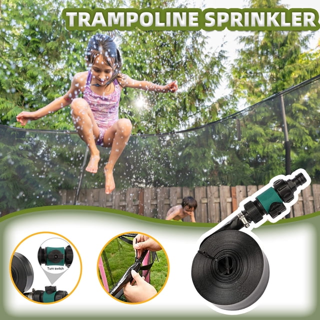 Outdoor Trampoline Sprinkler, Threaded Connection Sprinkler, Durable Plastic Construction, Easy Install, for Playgrounds, Minors Summer Fun, Water Spray Feature, Garden Watering Tool