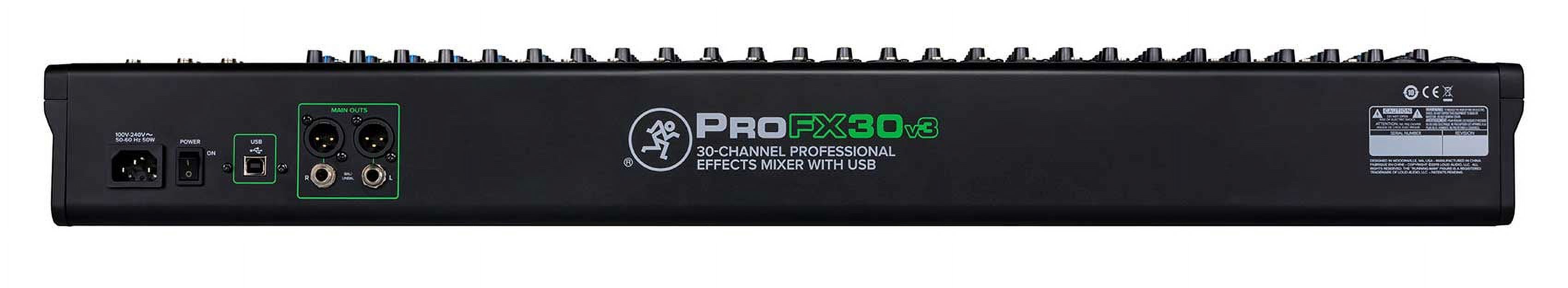 Mackie ProFX30v3 30 Channel 4-Bus Effects Mixer w/USB+Wireless Mics ProFX30 v3