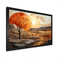 thumbnail image 2 of Designart "Meadow Sunset Abstract Orange Landscape Impressions" Landscapes Framed Wall Art Decor - Modern Orange Abstract Landscapes Hallway Framed Wall Art Decor, 2 of 6