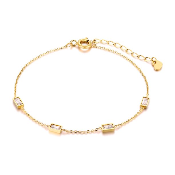 Pulsera cruzada de eslabones de cadena ultrafina Pulseras de cadena en capas apiladas de eslabones ajustables de acero inoxidable para mujer Tan Jianjun unisex