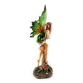 thumbnail image 4 of Ain’t It Nice Fairy Figurine Green with Clear Wings and Patterned Socks Enjoying Nature Surrounded by Flowers Collectible Fairy Statue Fantasy Décor Sculpture, 6.5(L) X 2.75(W) X 8(H) Inches, 4 of 5