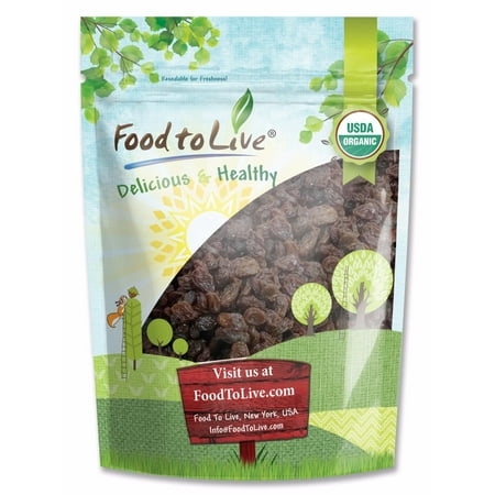 - Food To Live ® Organic California Thompson Seedless Raisins (Sun-Dried, Non-GMO, Unsulphured, Bulk) (1 Pound)