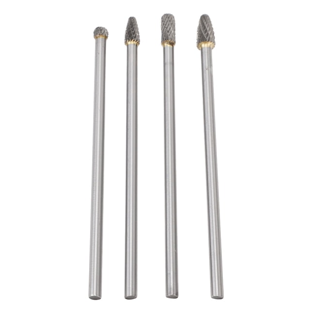 Limas Rotativas Largas De Doble Corte, Juego De Limas Rotativas De Carburo Largo, Impulsores De 4 Piezas, Pulido, Dureza Fuerte Para Reparación De Automóviles