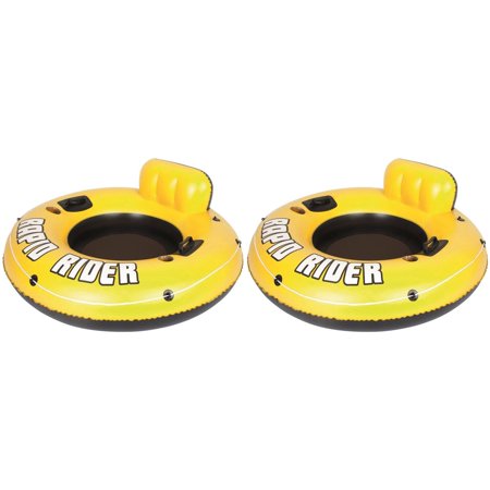 2-Pack Rapid Rider 53-Inch Raft Tubes With Handles/Cup Holders, Enjoy some time at the pool, lake, or river floating around on the Rapid Riders from Bestway By (Best Way To Remove Stickers From Wood)